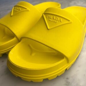 PRADA Vibrant Yellow Slides